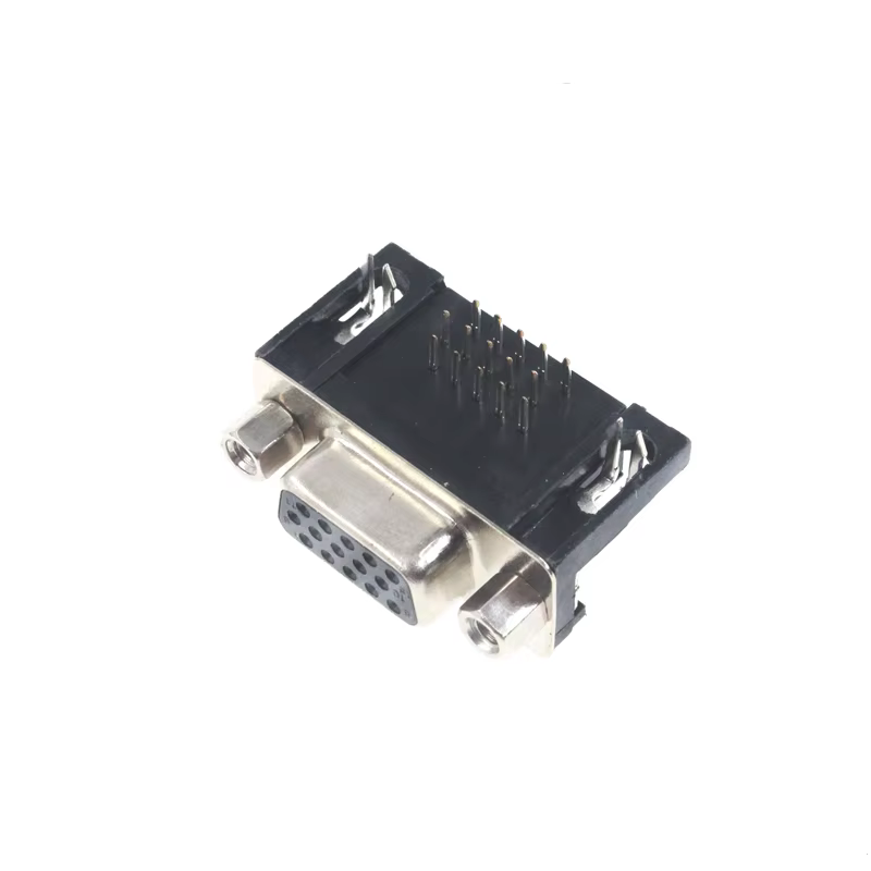 Vista lateral del conector 90 grados