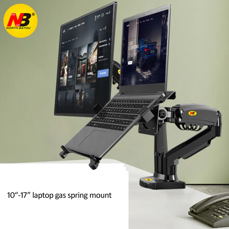 NB F160 + FP-2 Soporte de monitor y portátil con brazo de gas