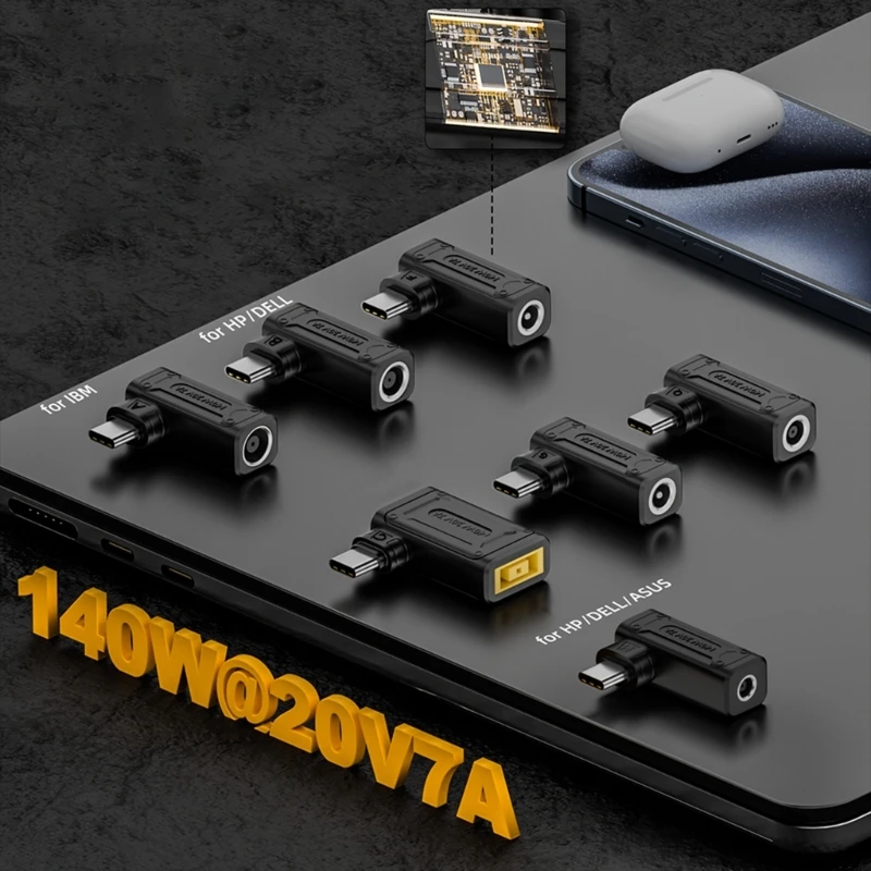 Adaptador USB-C a DC Carga Rápida para Portátiles Lenovo, HP - imagen 2