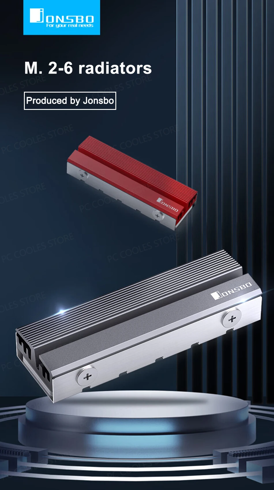 Disipador compatible con SSD M.2 de una y dos caras