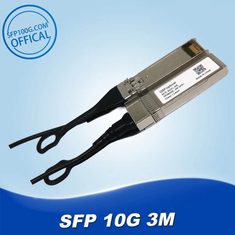 Cable AOC 10G SFP+ Activo 3-100 m para Cisco y Dell - Conmutadores