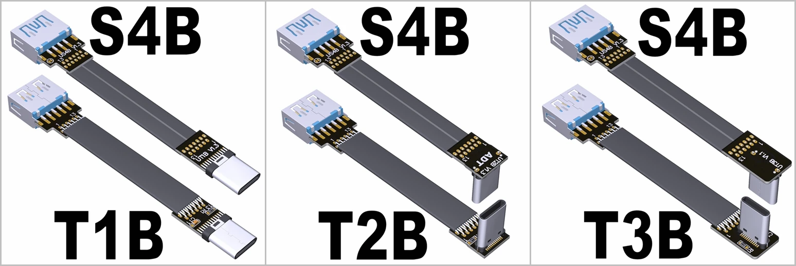Cable plano USB ADT-Link vista lateral