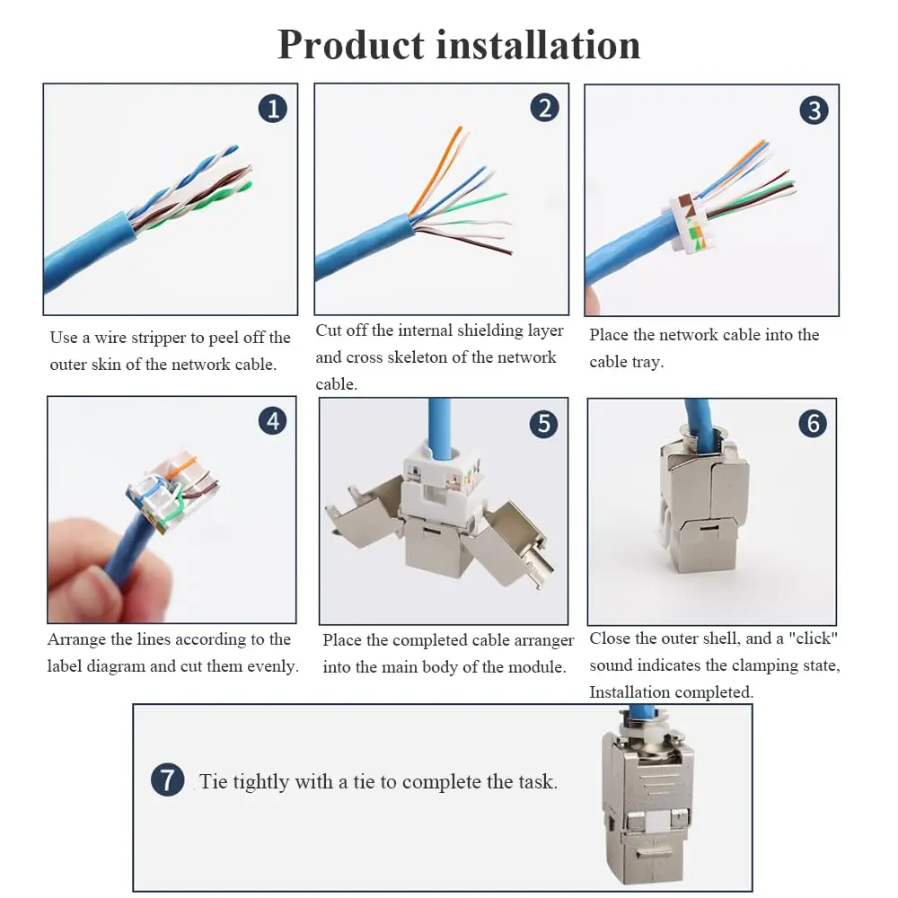 Conector RJ45 blindado con contactos dorados