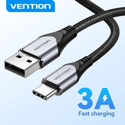 Cable USB-C Vention Carga Rápida 3A Compatible Samsung Xiaomi