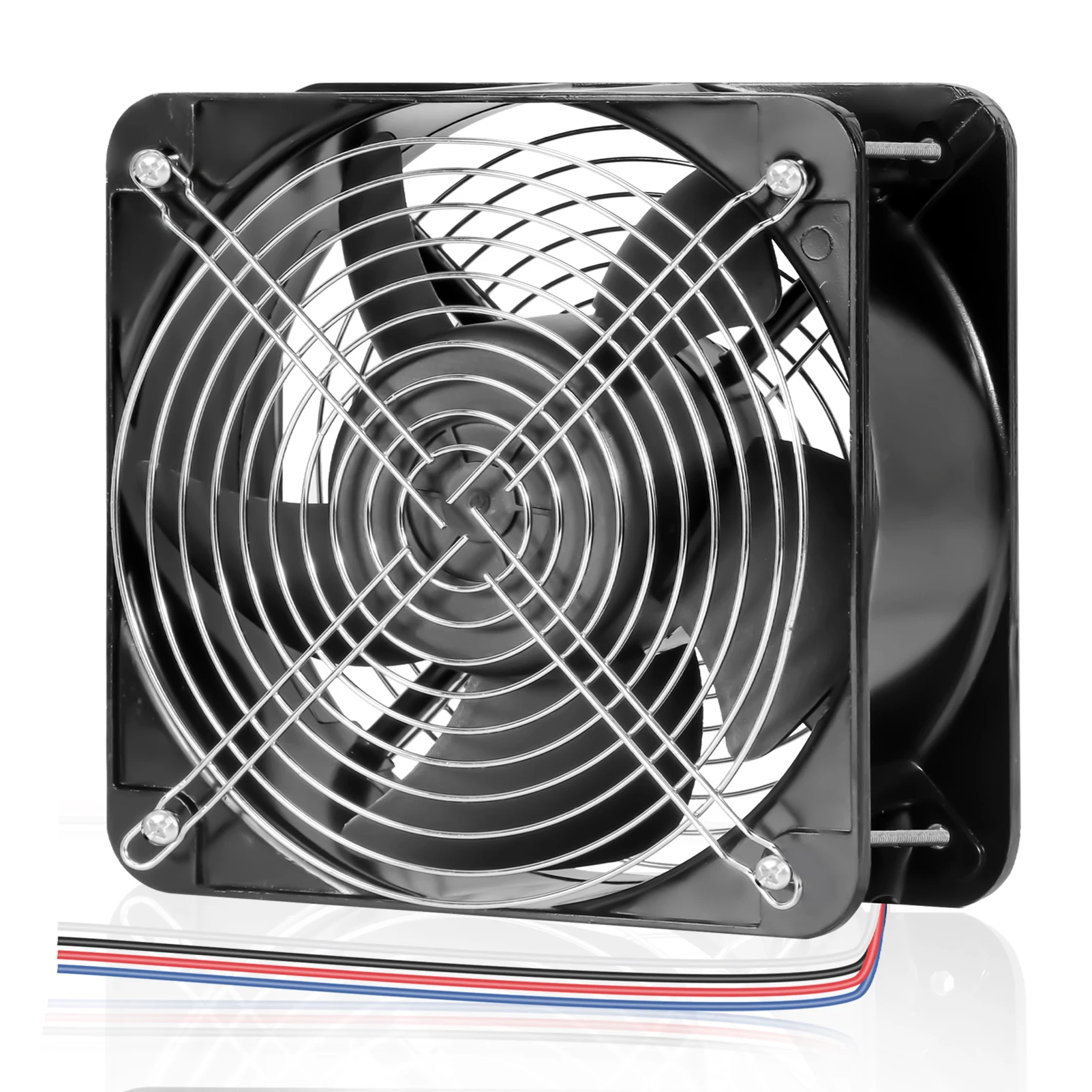 Ventilador en funcionamiento en gabinete de servidor