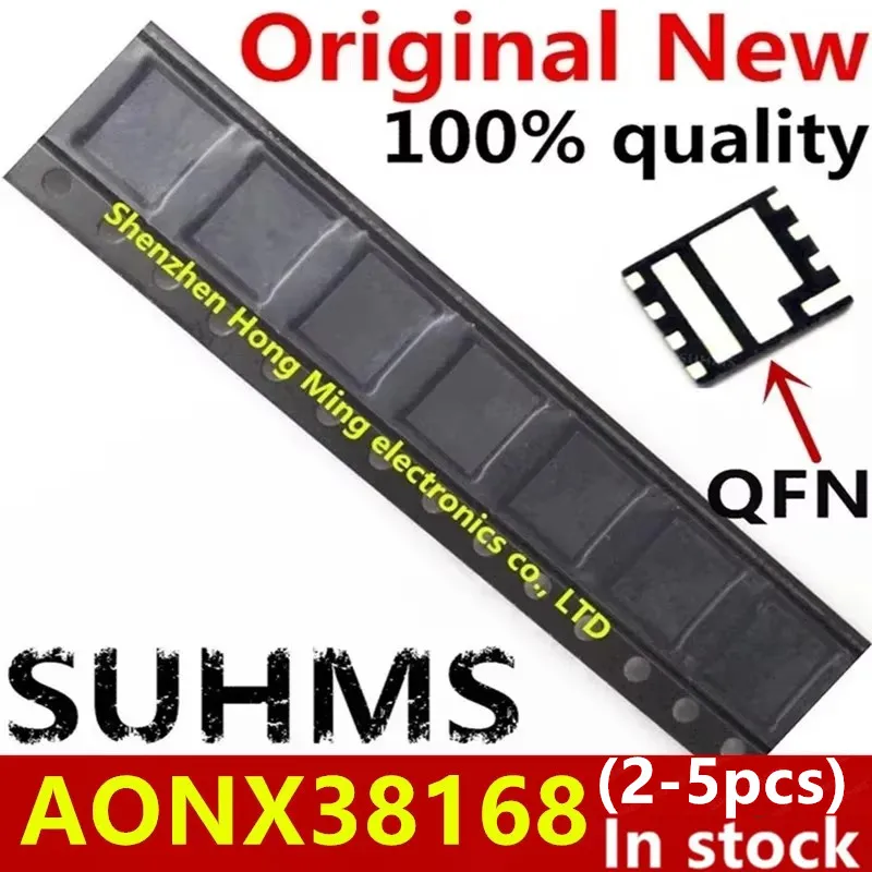 Vista frontal del chip AONX38168