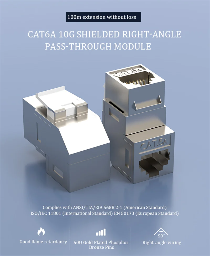 Detalle del conector acoplador RJ45
