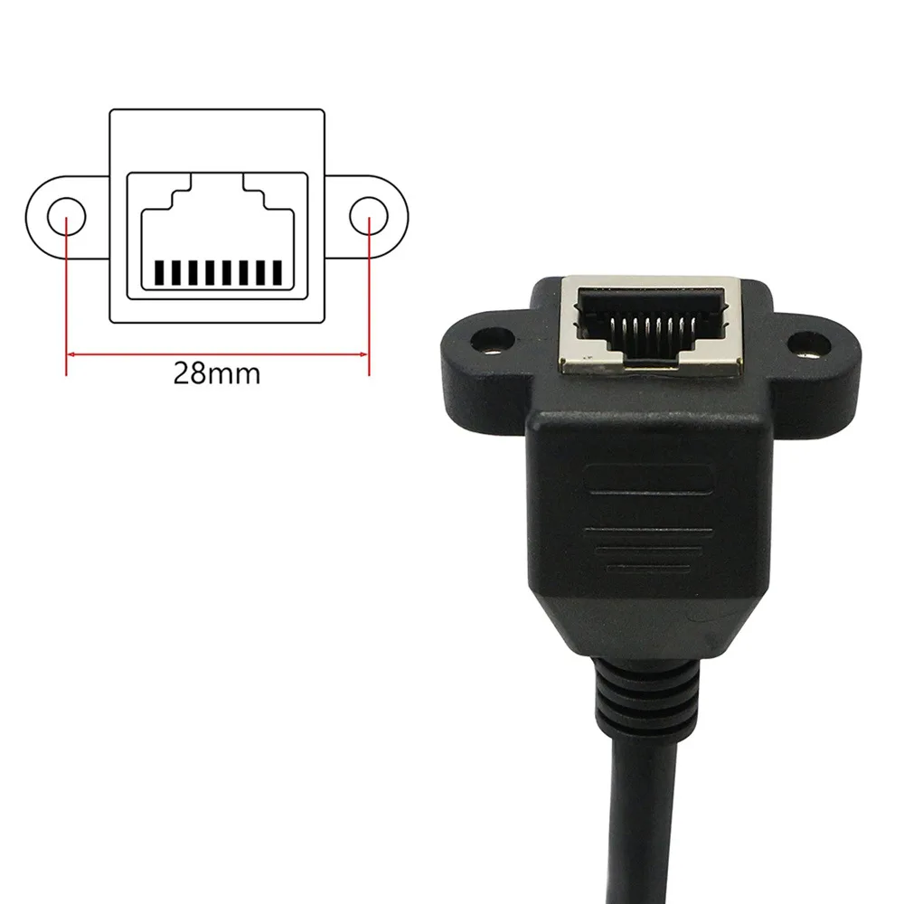 Cable extensor RJ45 macho hembra vista frontal