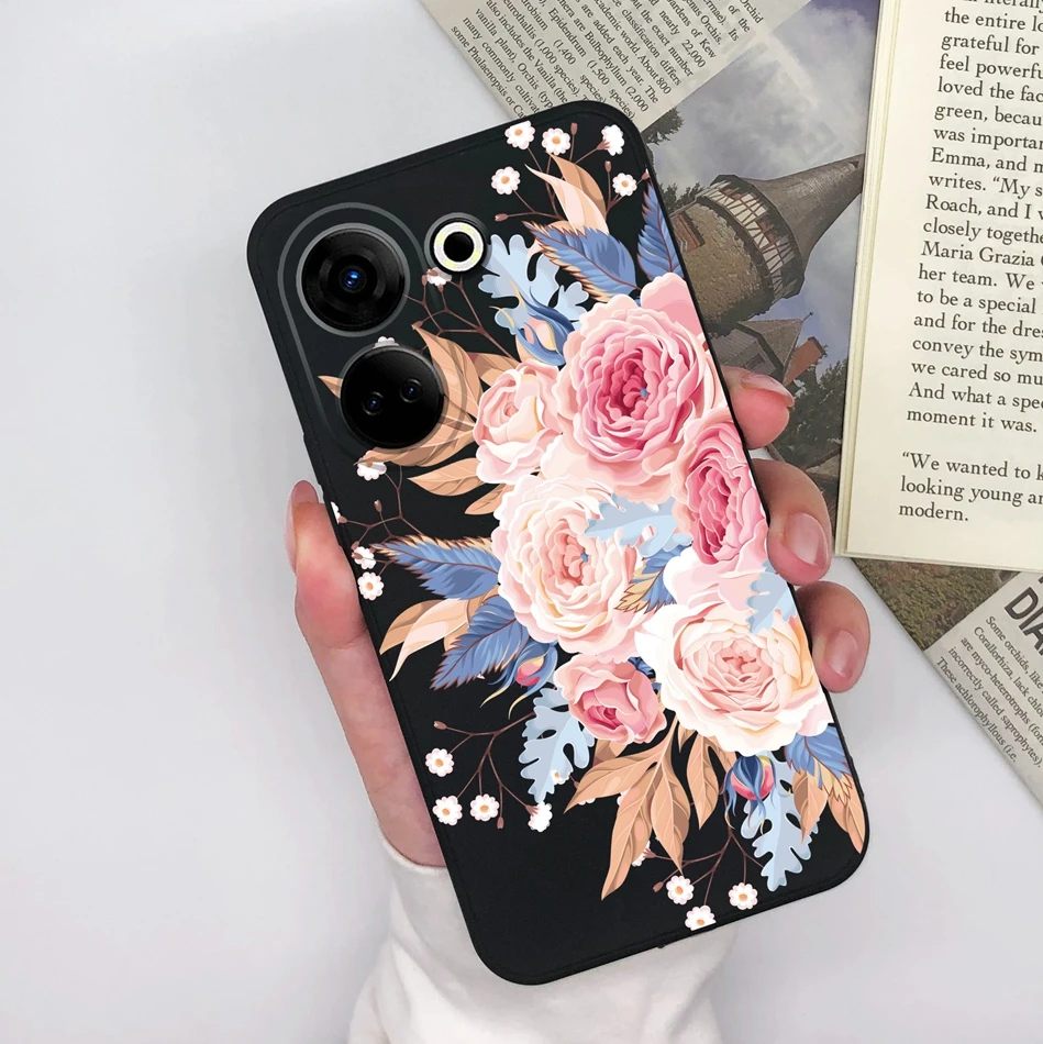 Funda de silicona negra para Tecno Camon 20 Pro