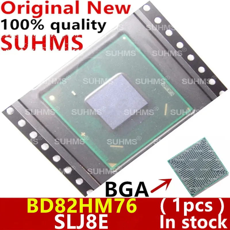 Vista frontal del chip BGA BD82HM76 SLJ8E