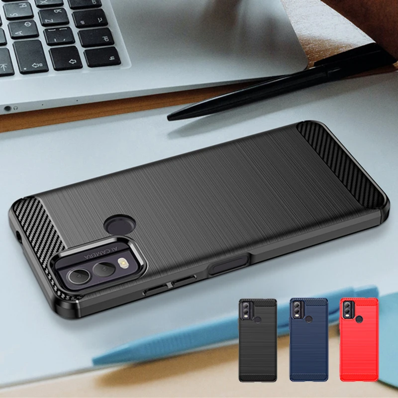 Funda Nokia C22 Antigolpes TPU – Fibra Carbono - imagen 2