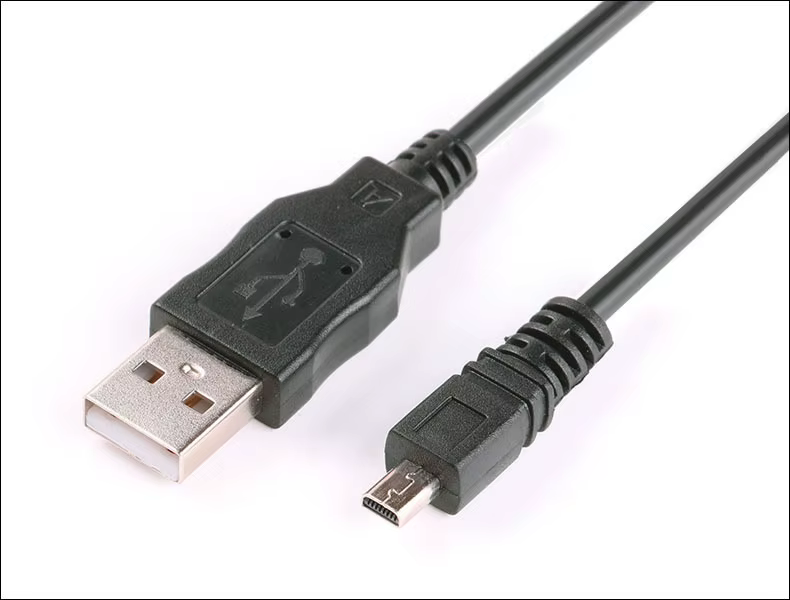 Cable enrollado en uso