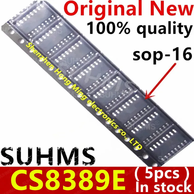 Vista frontal del chip CS8389E SOP-16