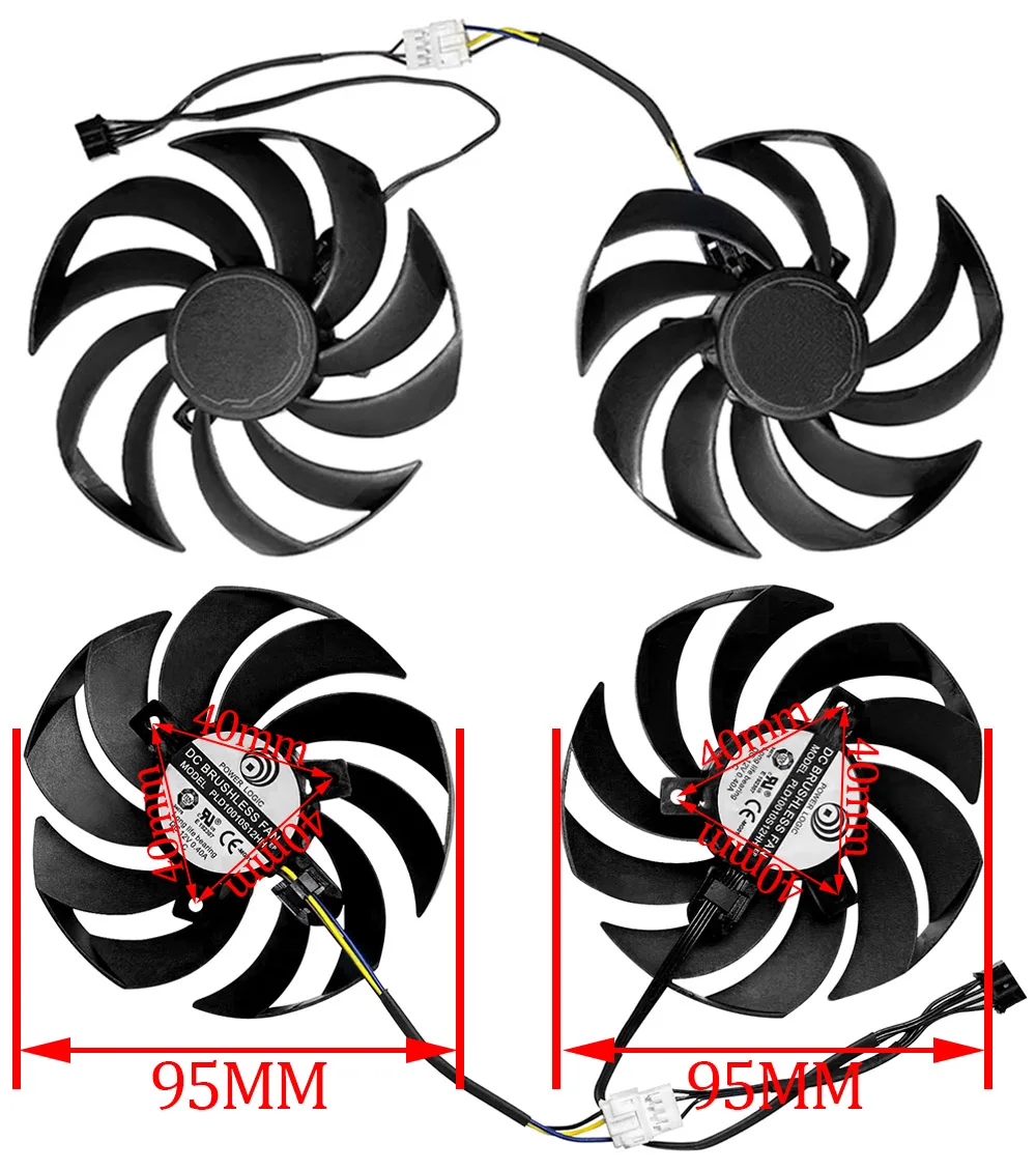 Ventilador PLD10010S12HH para MSI RTX 4070 VENTUS 2X