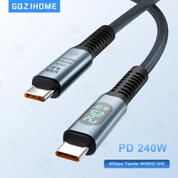 Cable Thunderbolt 4 USB-C, 40 Gbps, 8K a 60 Hz y 240 W