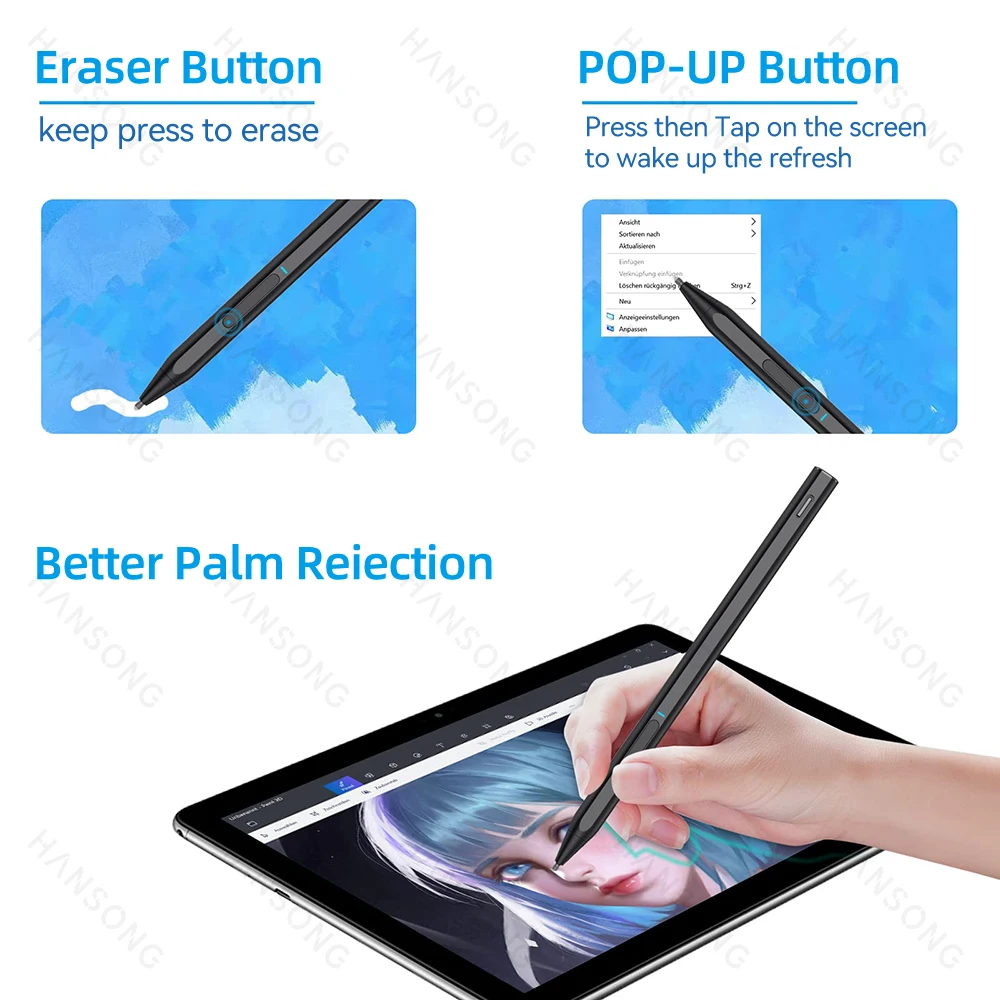 Lápiz Táctil Microsoft Surface MPP 2.0 con Rechazo de Palma - imagen 5