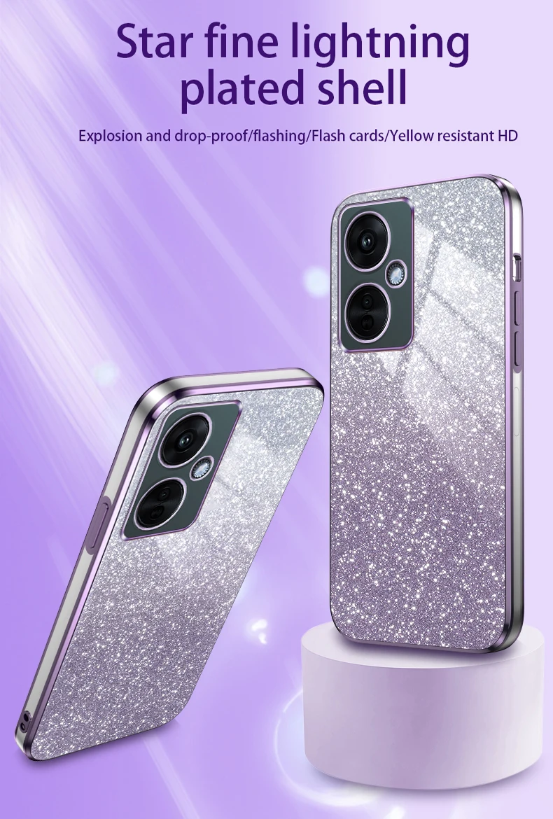 Funda OnePlus Nord con brillo degradado en vista frontal
