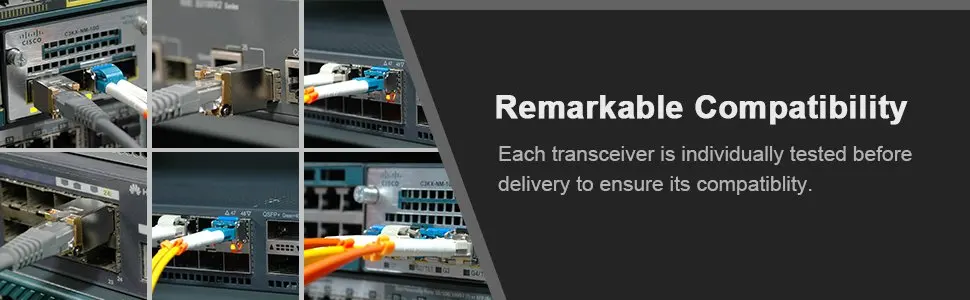 Detalle del conector LC del transceptor SFP28