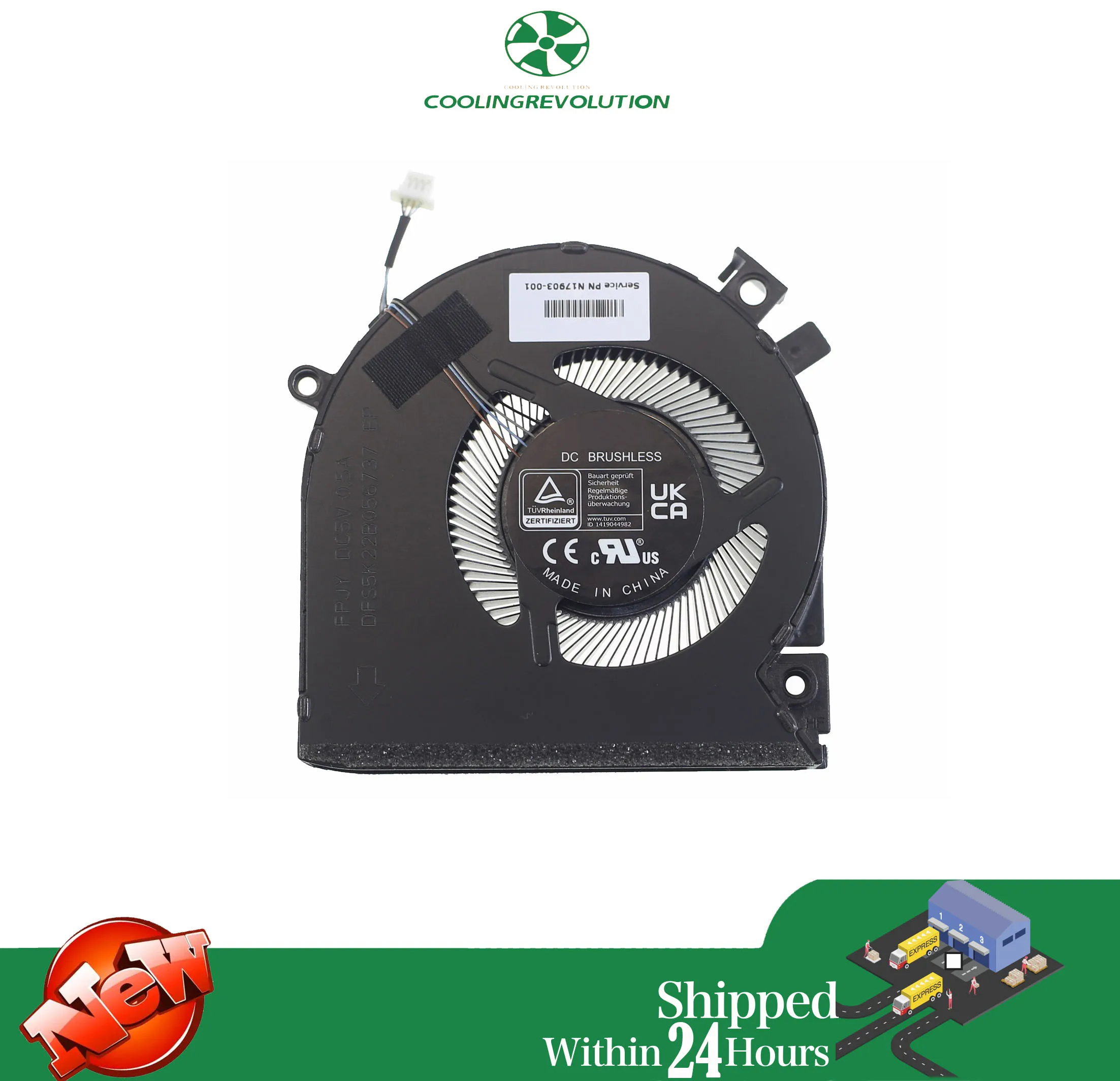 Ventilador de repuesto listo para instalación