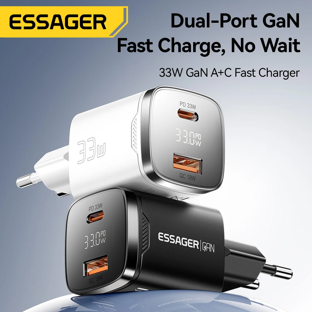 Cargador USB-C GaN con Pantalla Digital y Carga Rápida PD - imagen 3