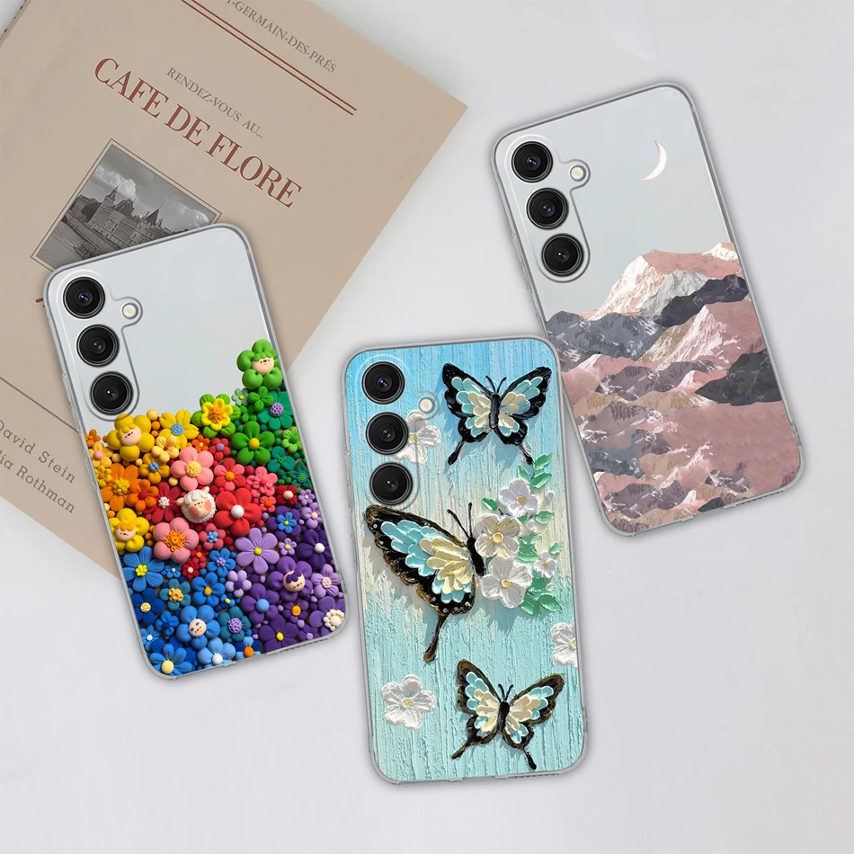 Funda Samsung Galaxy S25 FE con Flores Ultra Transparente Antigolpes - imagen 4