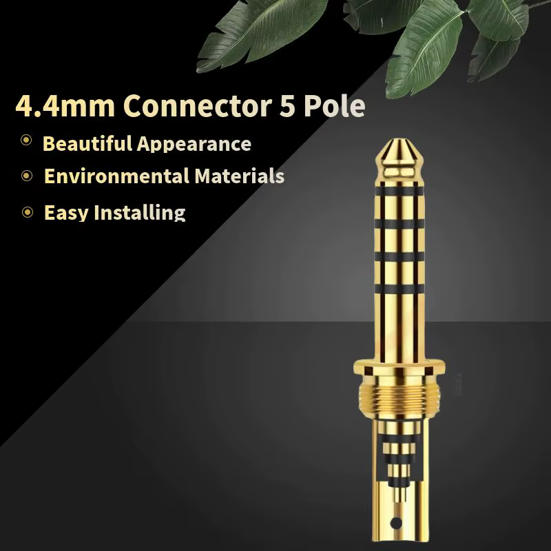 Conector de 4,4mm con contactos chapados en oro para audio balanceado