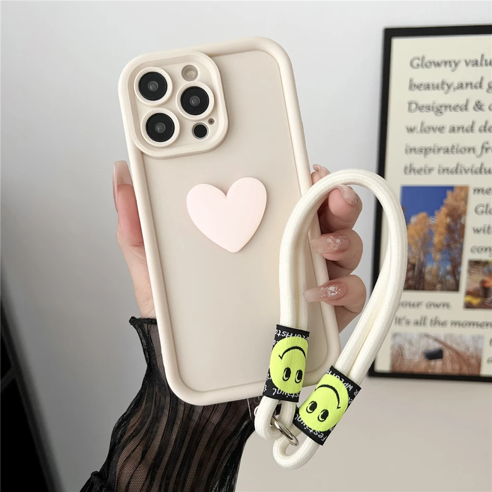 Funda Samsung Corazón 3D Antigolpes con Cordón Muñeca - imagen 4