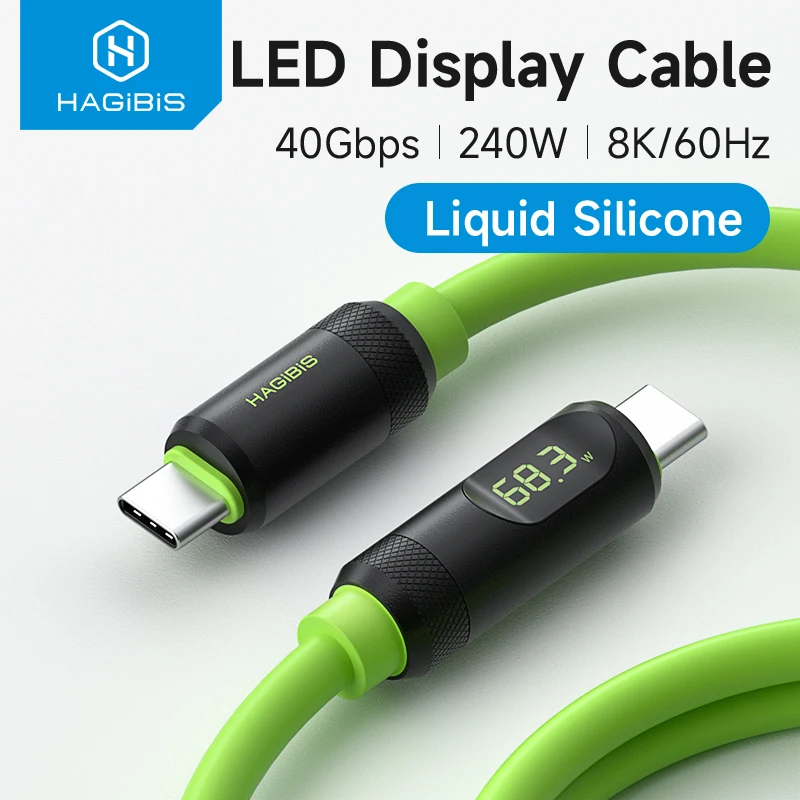 Cable USB-C Thunderbolt 4 240W Carga Rápida Vídeo 8K