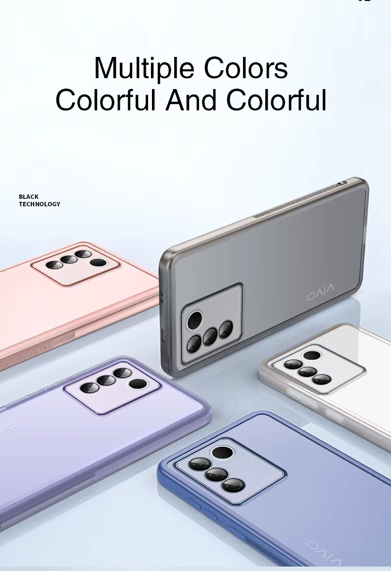 Funda en uso mostrando diseño transparente