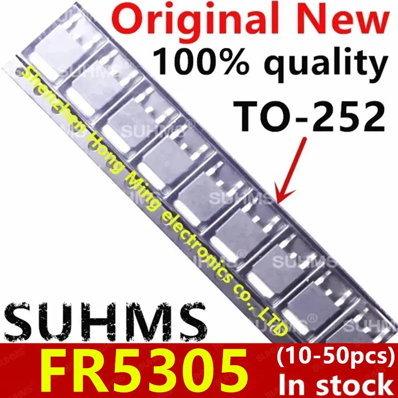 IRFR5305 transistor MOSFET vista frontal