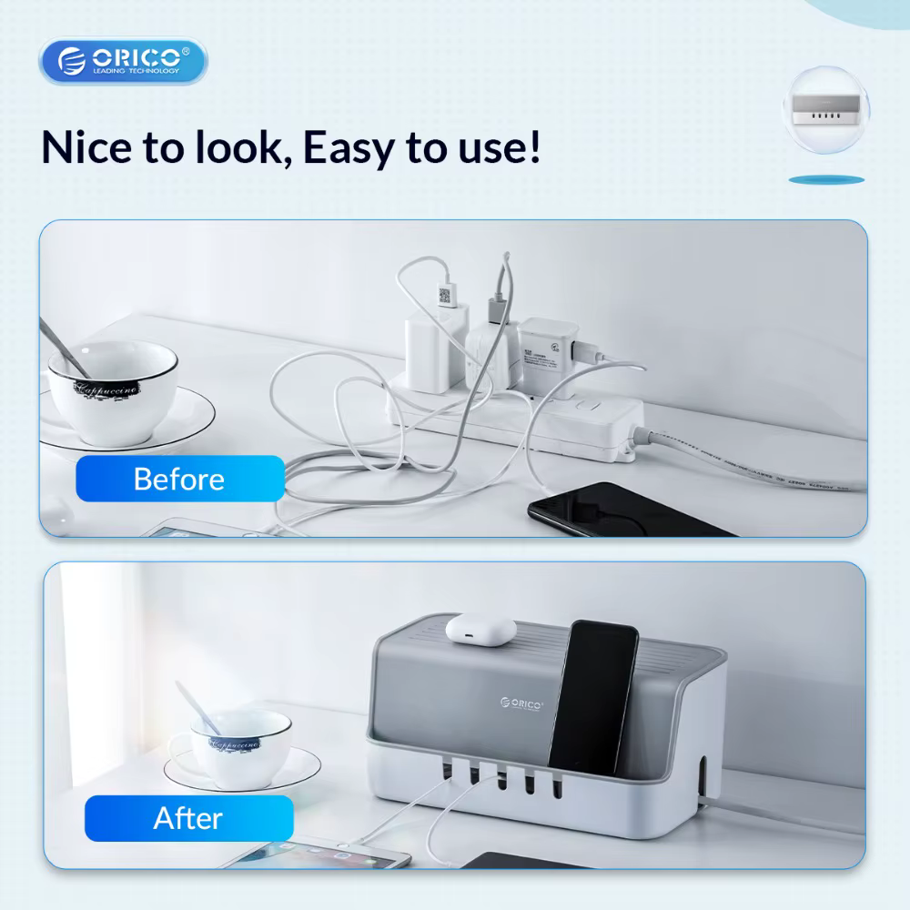 ORICO Cable Organizador con Filtro Red – Protección Antpolvo - imagen 3