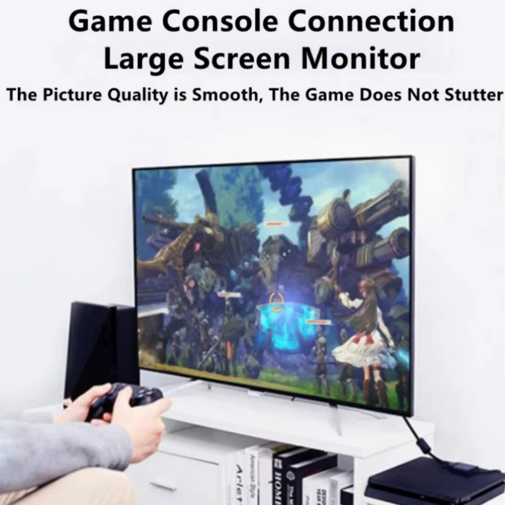 Cable HDMI a VGA en uso - ejemplo