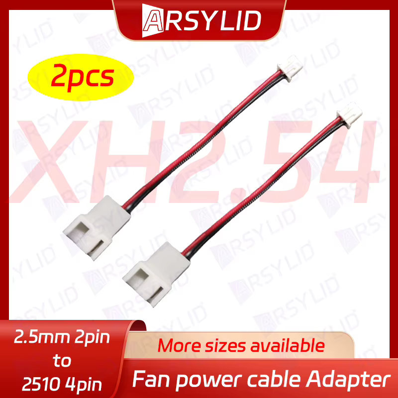 ARSYLID Adaptador PH2.0 de 3/4 a 2 Pines para Ventilador VGA - imagen 2