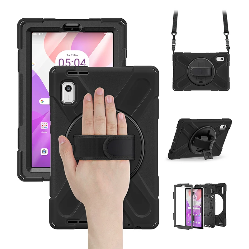 Funda protectora con soporte giratorio para tablet Lenovo