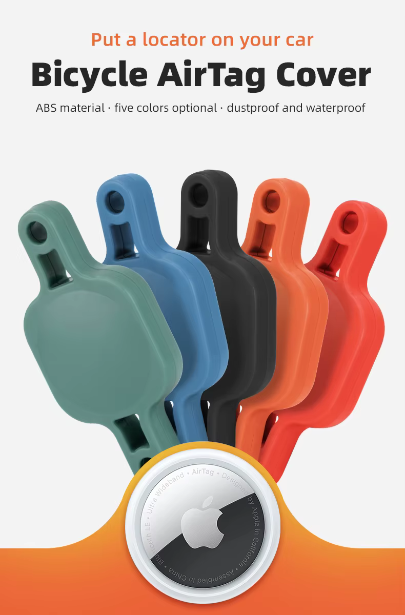 Funda protectora AirTag montada en bicicleta