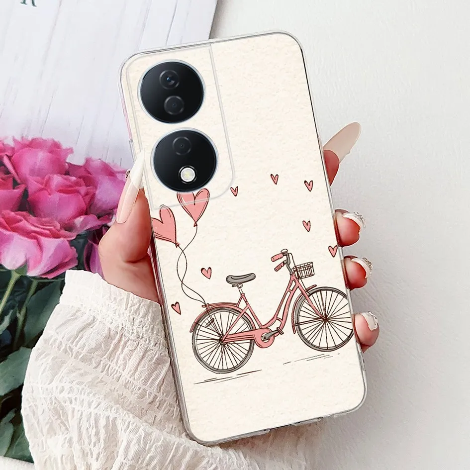 Detalle de la funda de silicona floral
