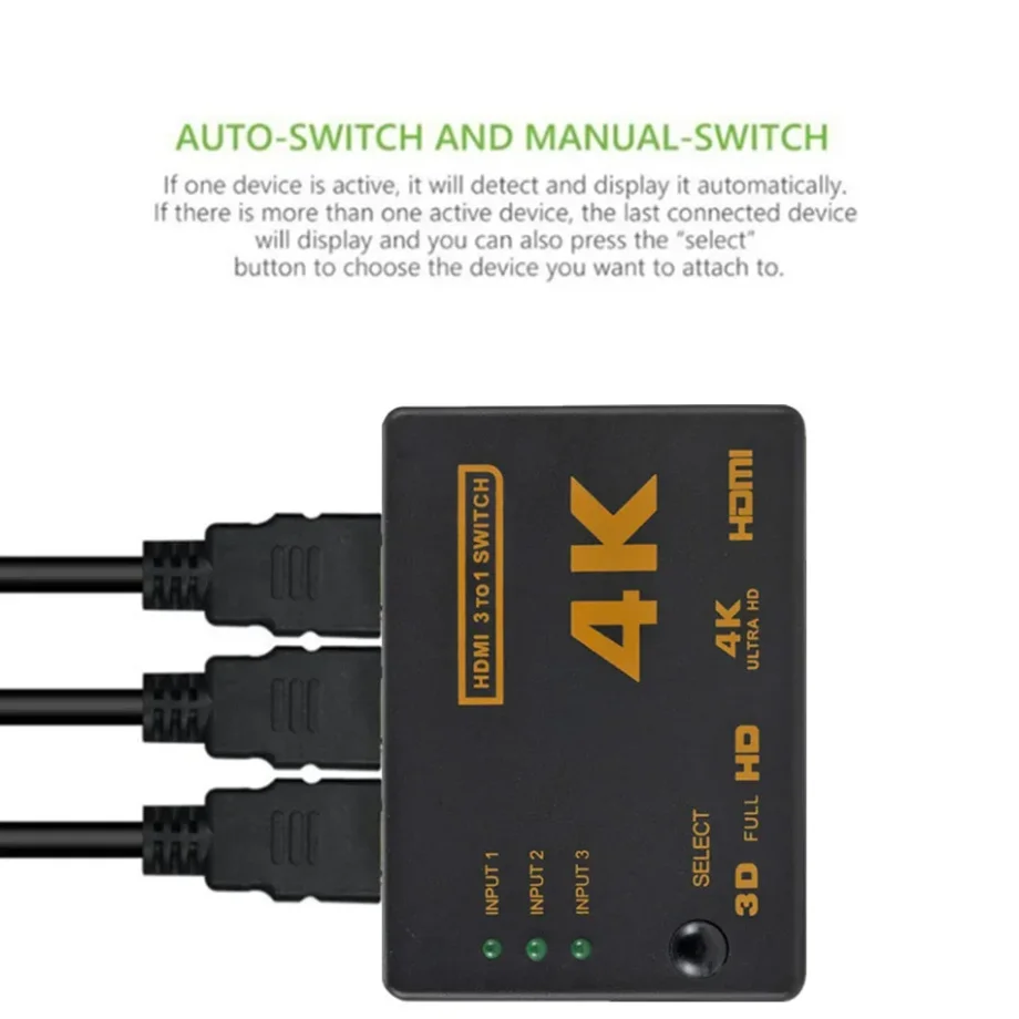 Conmutador HDMI 4K 60Hz para Xbox, PS4 y TV - imagen 2