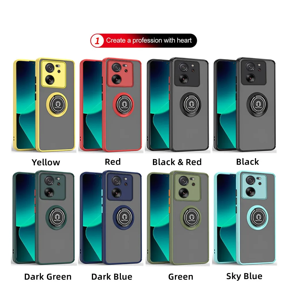 Funda armadura mate para Xiaomi 13T Pro con anillo soporte