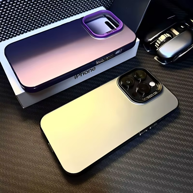 Vista frontal de la funda láser metálica Aurora en tono fosco