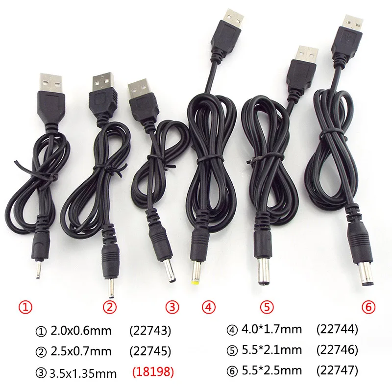 Variantes de conector DC para encajar con diferentes equipos