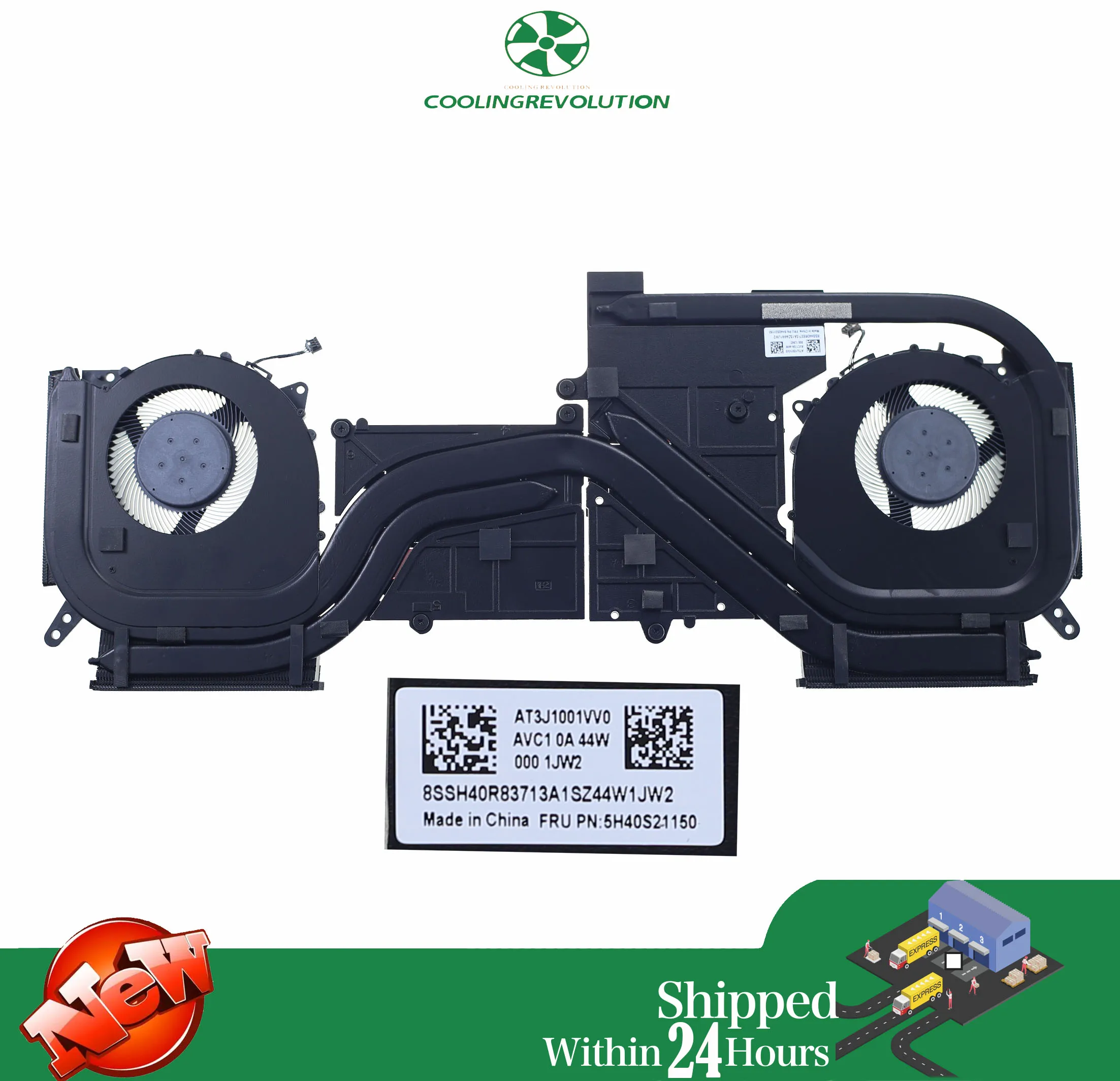 Ventilador disipador de calor para Lenovo Legion 5 mostrando detalle del conector de 4 pines