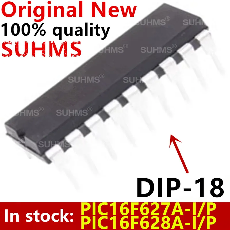 Vista frontal del chipset PIC16F627A/PIC16F628A