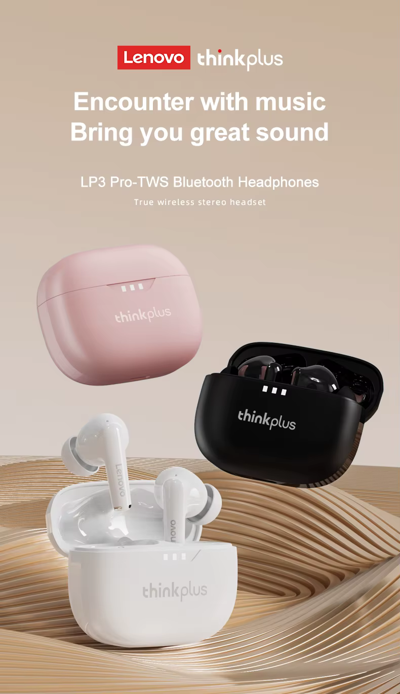 Auricular Lenovo LP3 Pro mostrando el diseño intrauditivo