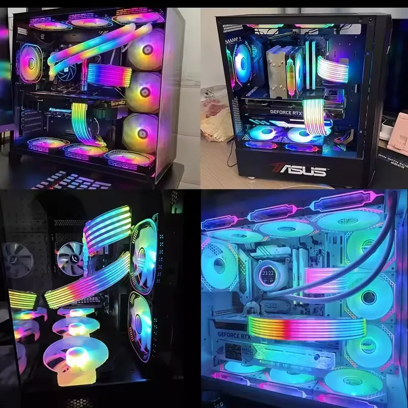 Tira LED RGB ARGB Flexible para Fuente y GPU ATX - imagen 5