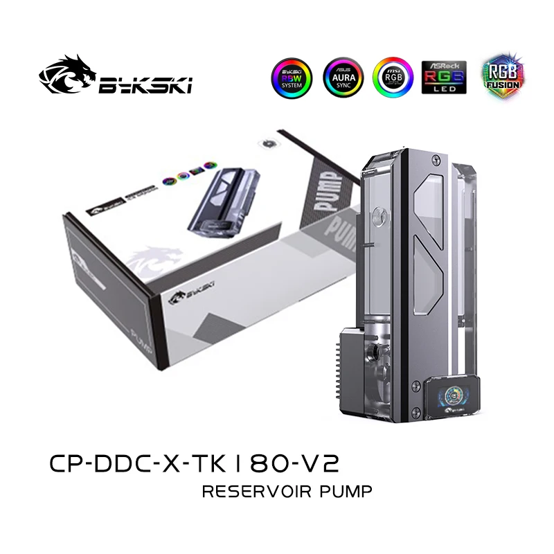 Bykski Bomba Depósito AIO Refrigeración Líquida Acrílica RGB - imagen 2