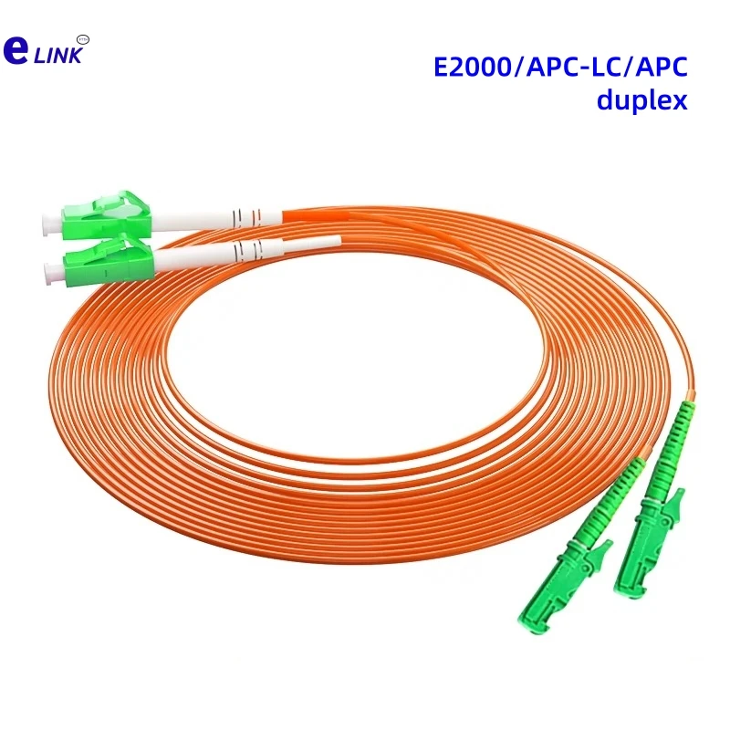Cable Fibra Óptica E2000-LC Duplex APC OM1/OM2 Multimodo - imagen 3