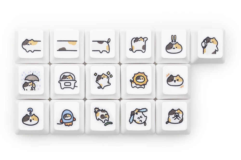 Keycap Calico Kitty visto de frente