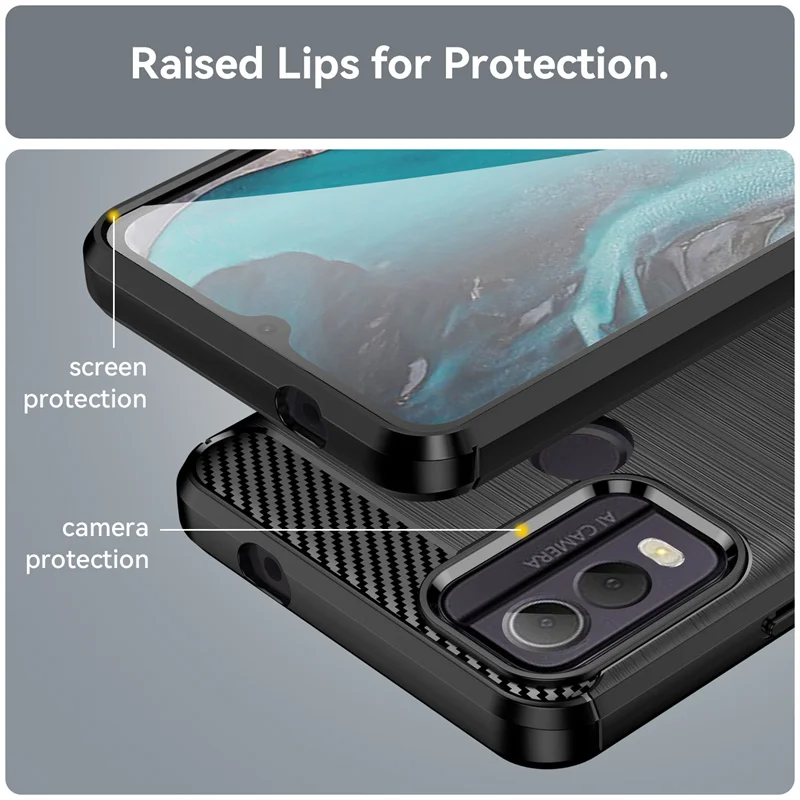 Funda Nokia C22 Antigolpes TPU – Fibra Carbono