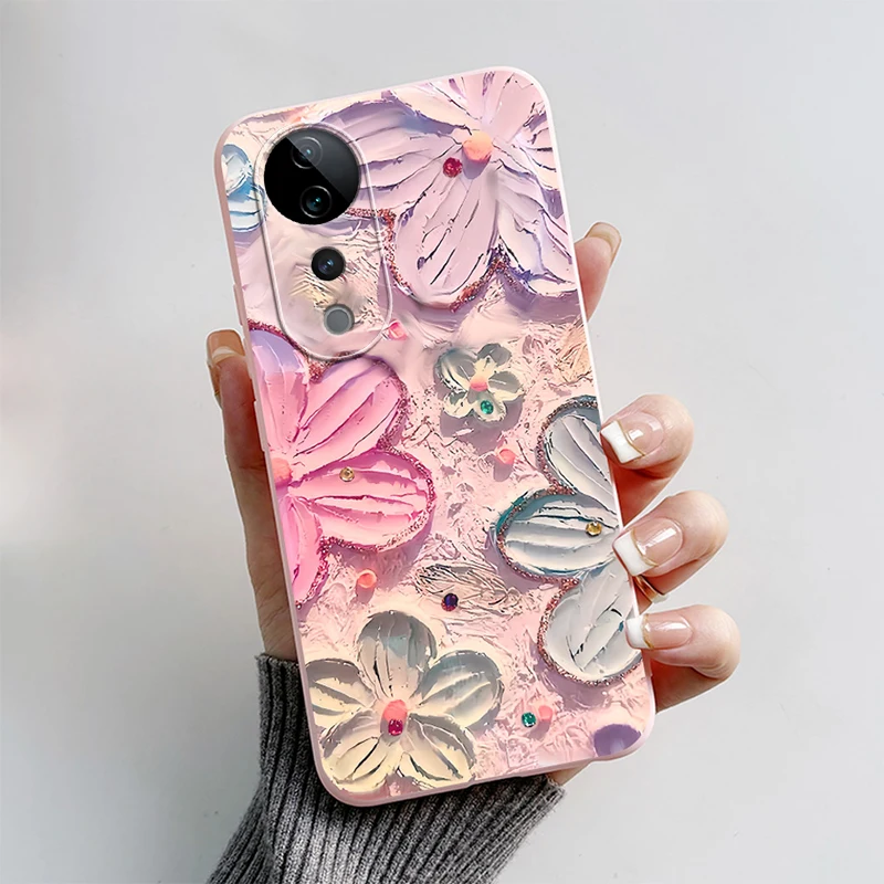 Detalle del diseño estampado de la carcasa para VIVO V40 Pro 5G