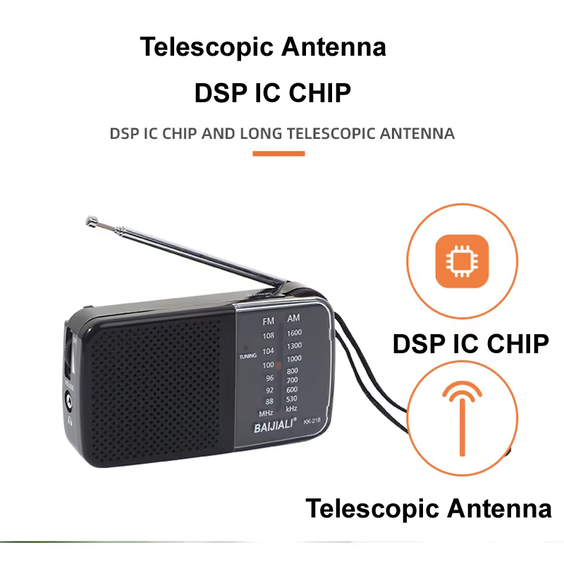 Radio portátil HTDTMTI con antena retráctil